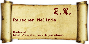 Rauscher Melinda névjegykártya
